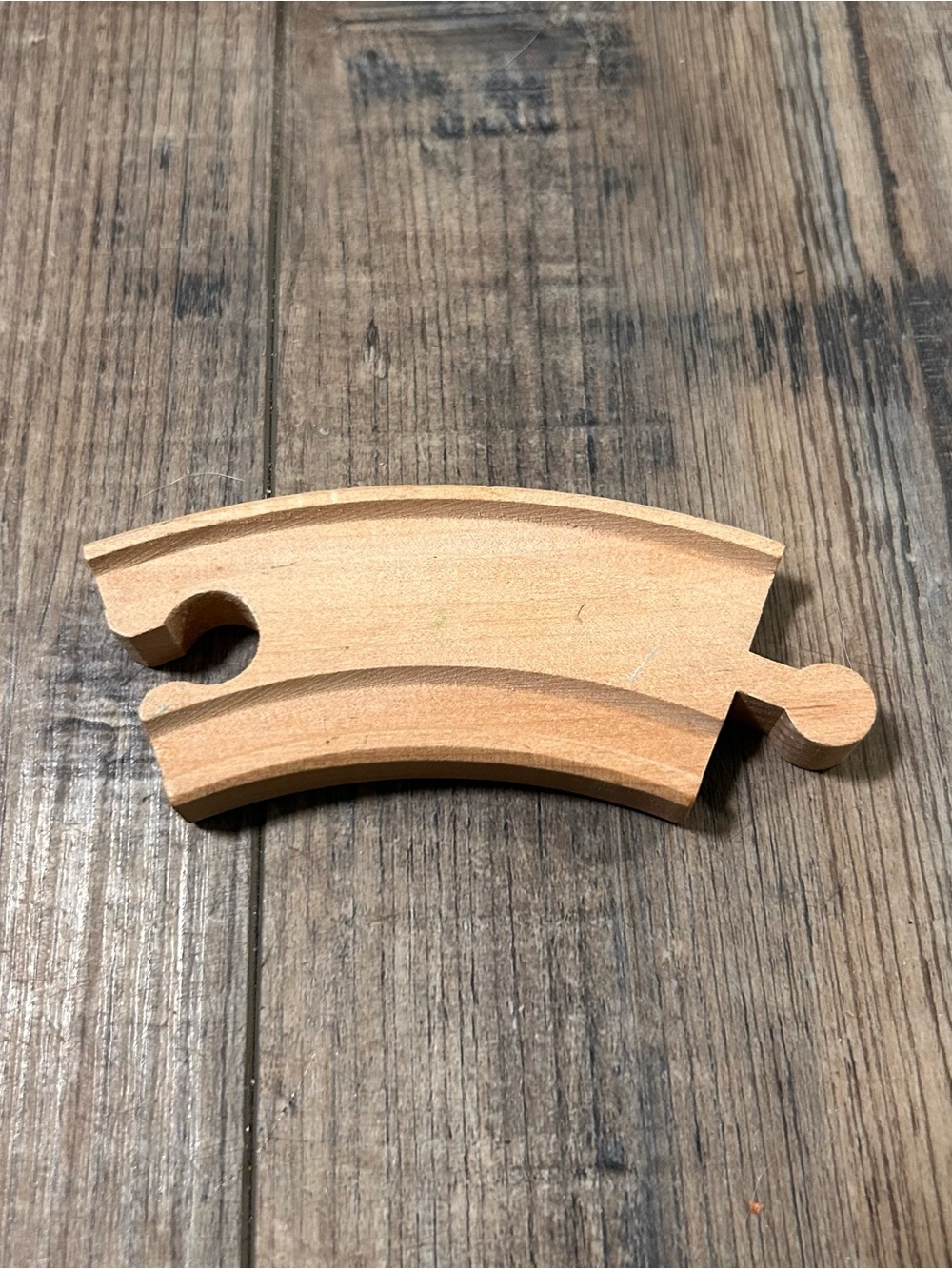 Wood Train Track Curved Section 4 in Double Sided Replacement Piece